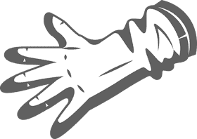 Cleaning glove black and white clipart