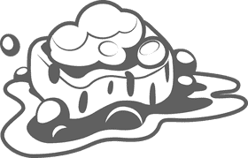 Cleaning sponge black and white clipart