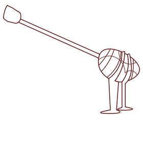 Honey spoon black and white clipart