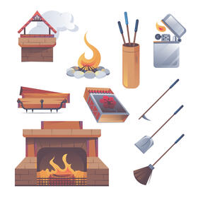 Fireplace vector