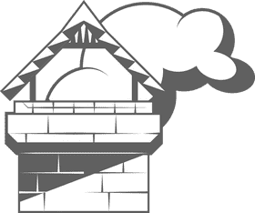 Fireplace smoker black and white clipart