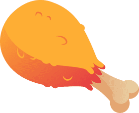 Fried chicken leg clipart