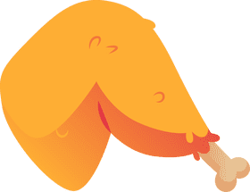 Fried chicken leg clipart