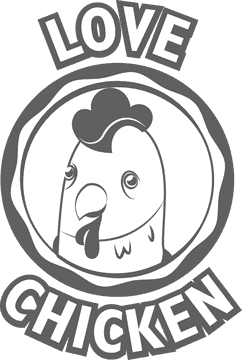 Fried chicken logo black and white clipart