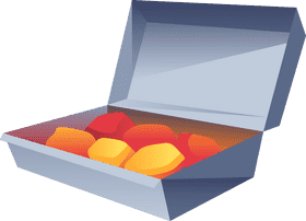 Fried chicken nuggets clipart