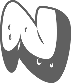 Fried chicken wing black and white clipart