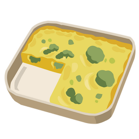 Broccoli cheese bake clipart