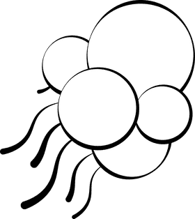 Bacteria black and white clipart