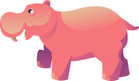 Cute hippo clipart