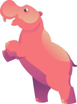 Cute hippopotamus clipart