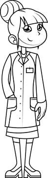 Pharmacy Assistant, Pharmacy clerk black and white clipart