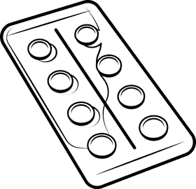 Medecine, drug black and white clipart