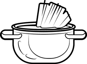 Spaghetti black and white clipart