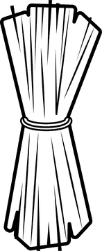 Spaghetti pasta black and white clipart