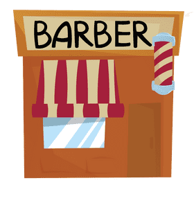 Barber shop Building clipart