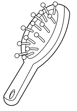 Barber Comb black and white clipart
