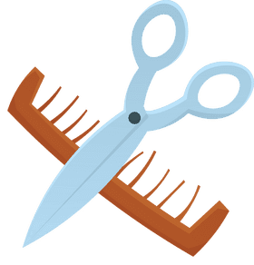 Barber Scissors and Comb clipart