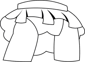 Butt Cheerleader black and white clipart