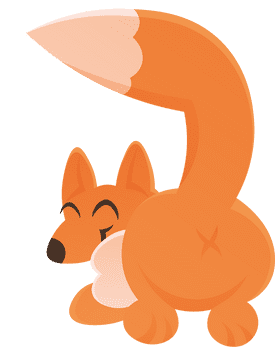 Fox butt clipart