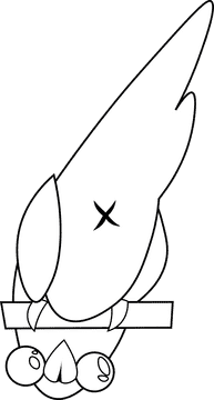 Butt Parrot black and white clipart