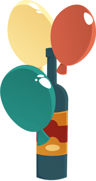 Champagne Bottle Balloons clipart