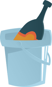 Champagne Bottle Bucket clipart