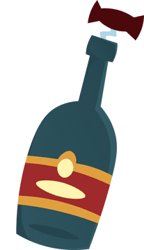 Champagne Bottle Corkscrew clipart