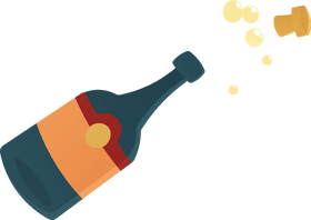 Champagne Bottle Open clipart