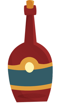 Champagne Bottle Red clipart