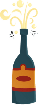 Champagne Bottle Splash clipart