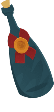 Champagne bottle wax seal clipart