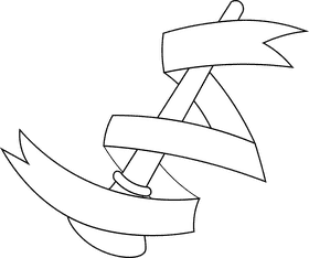 Clarinet Stripe black and white clipart