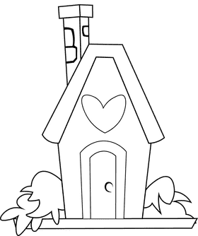 Dream house House black and white clipart