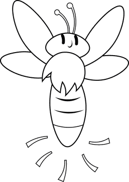 Firefly black and white clipart