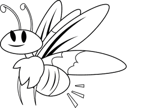 Firefly black and white clipart