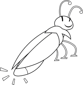 Firefly black and white clipart