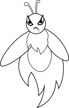 Firefly black and white clipart