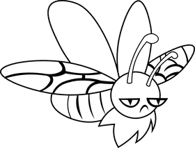 Firefly black and white clipart