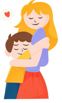 Hug Son&Mother clipart