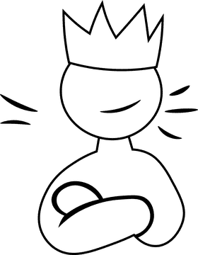 Leader Crown black and white clipart