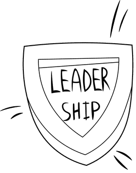 Leader Icon black and white clipart