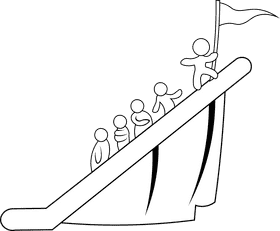 Leadership Mountain black and white clipart