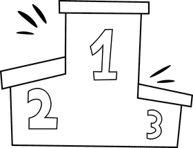 Leader Pedestal black and white clipart