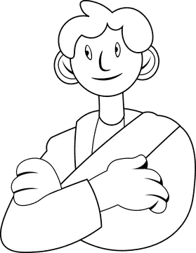 Leader Red Ribbon black and white clipart