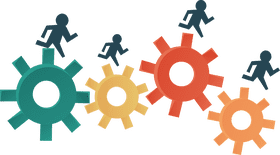 Team Building Gears clipart