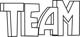 Team Building black and white clipart