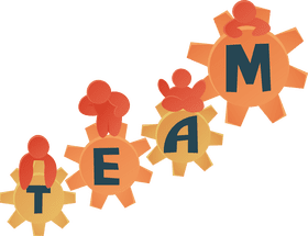 Team Work Gears clipart