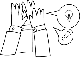 Team Work Hands black and white clipart