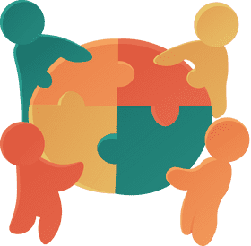 Team Work Puzzles Humans clipart
