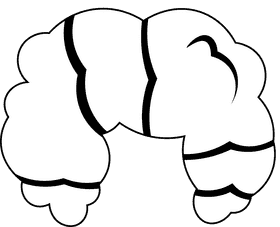 Wig black and white clipart